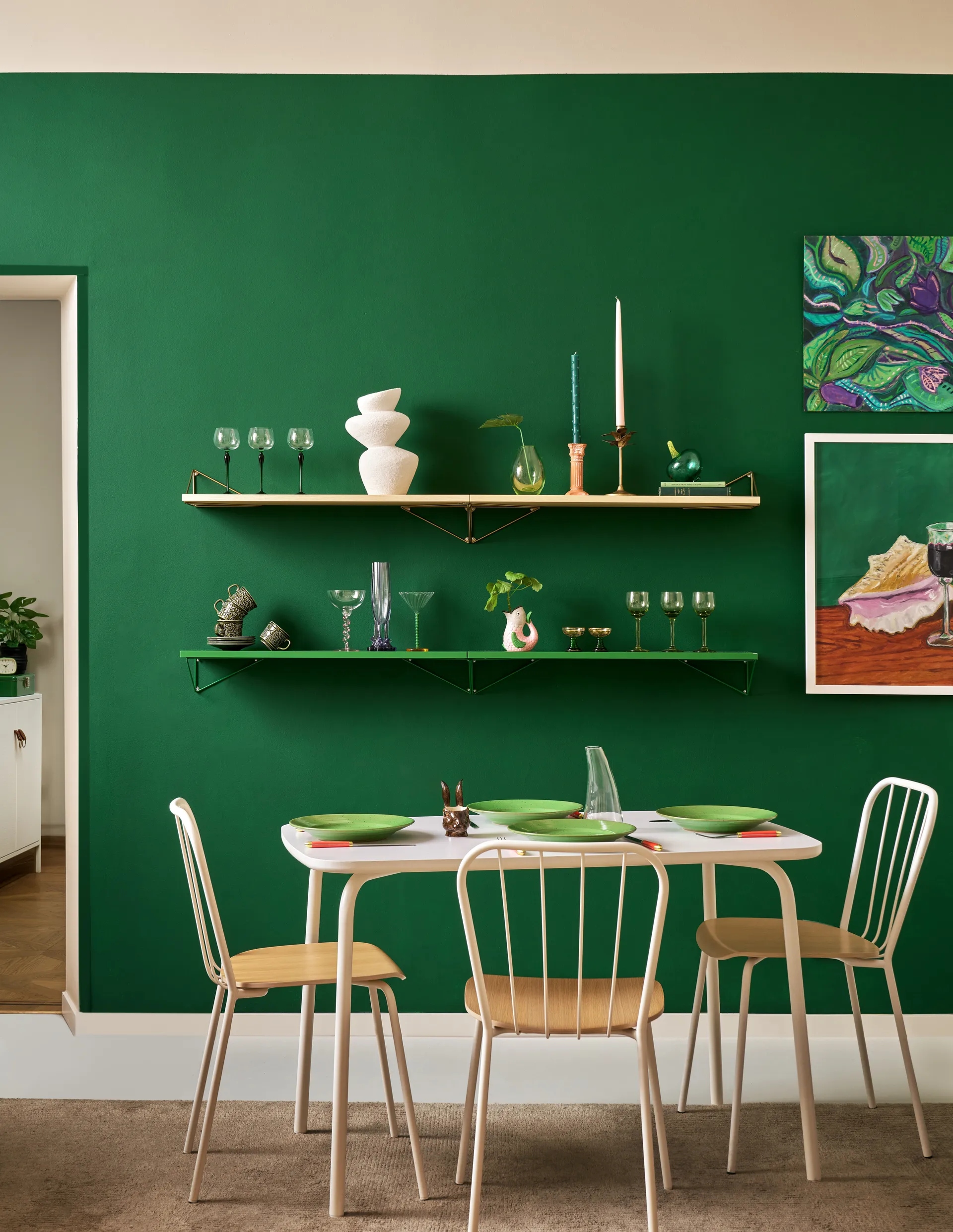 Support Pythagoras, lot de 2, Fern green Maze