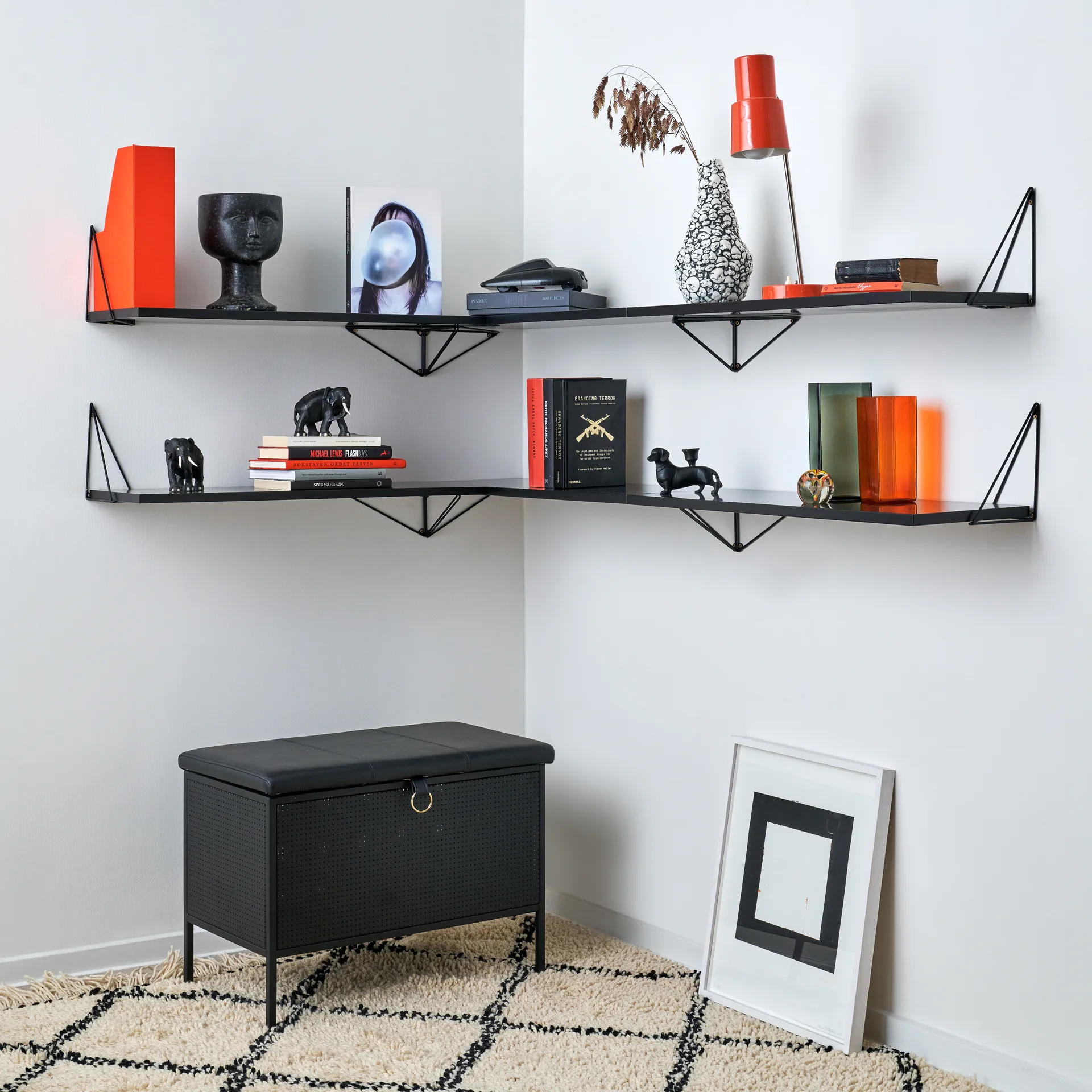 Support Pythagoras, lot de 2, noir Maze