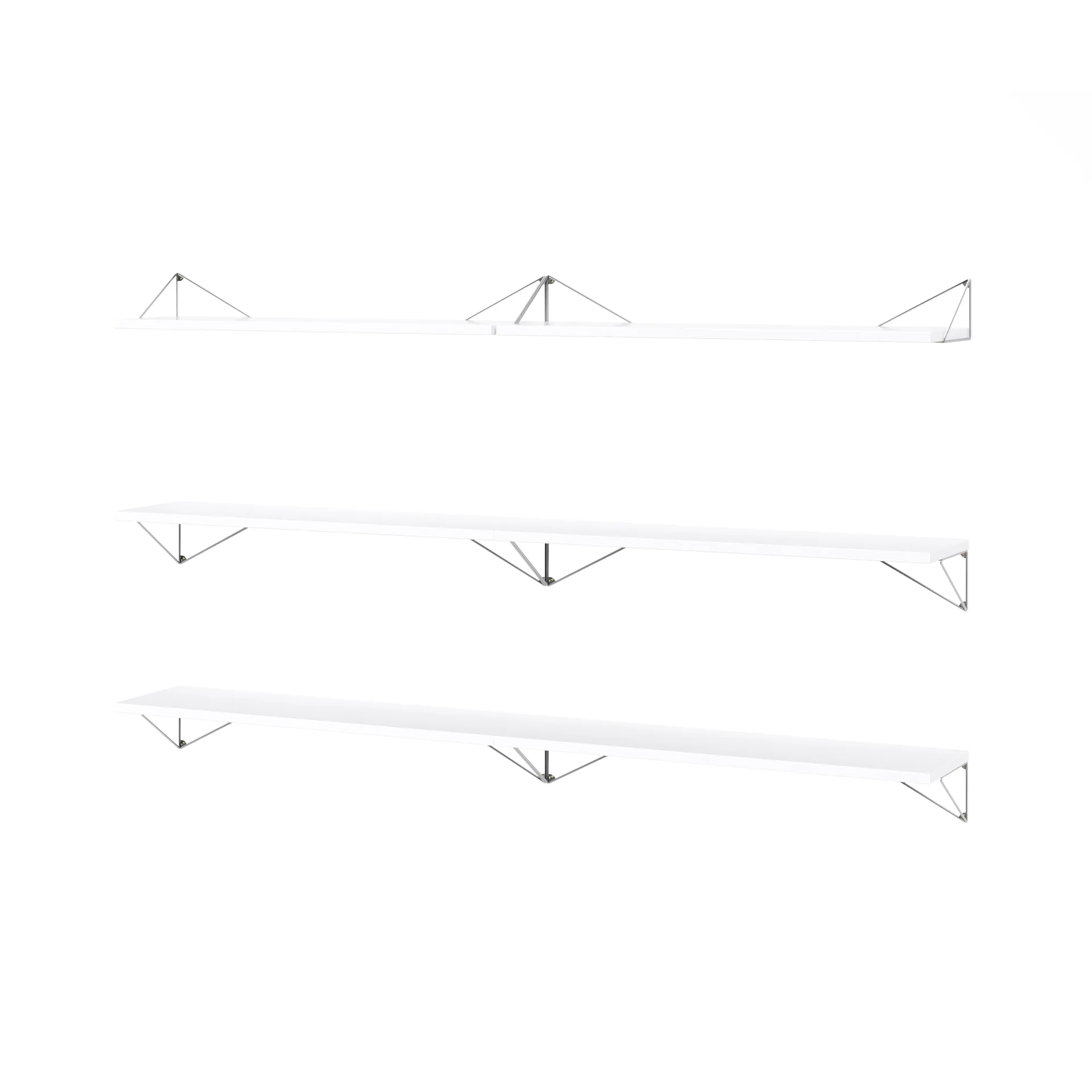 Système d'étagères Pythagoras Bundle B blanc-chrome,  Maze