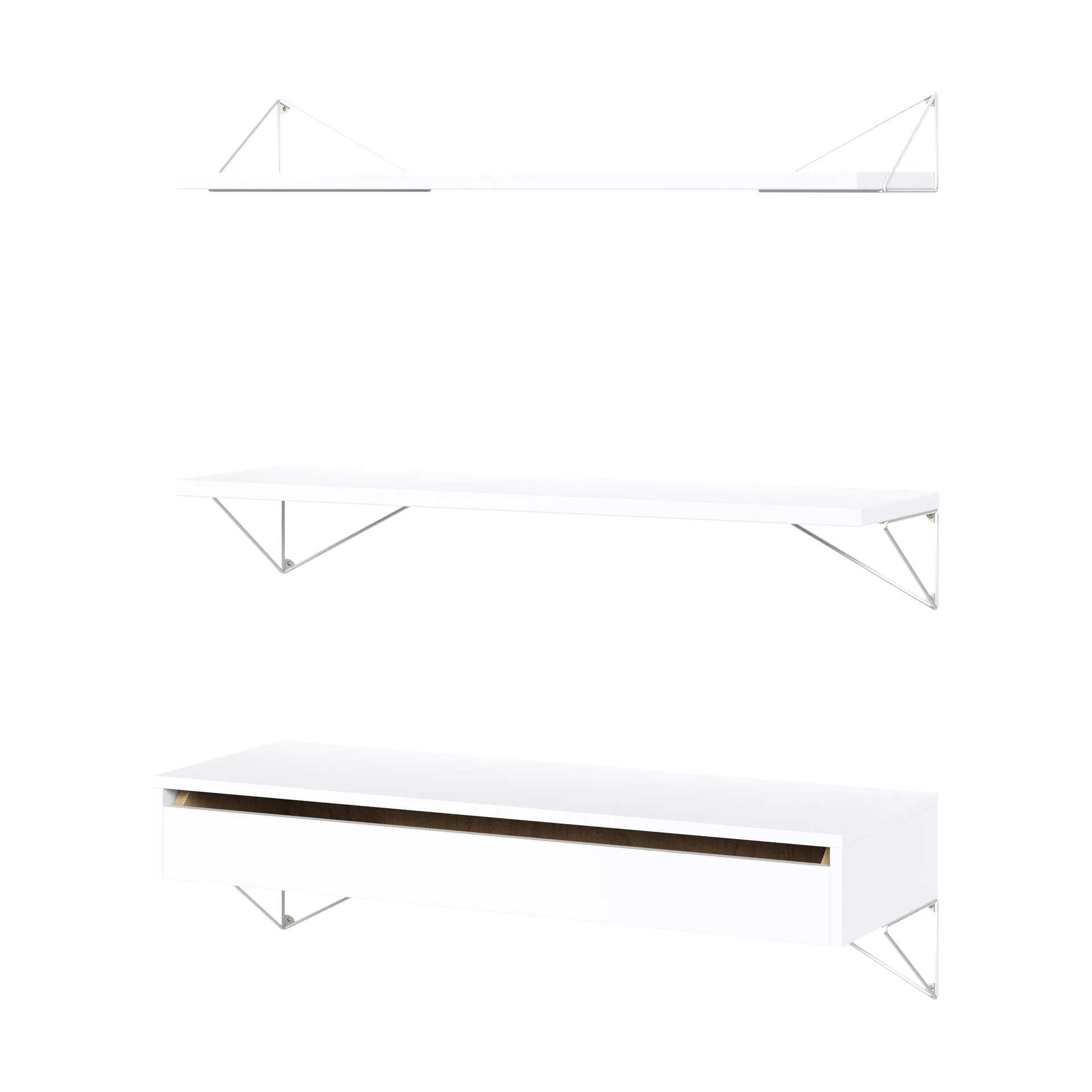 Système d'étagères Pythagoras Bundle C blanc-blanc,  Maze