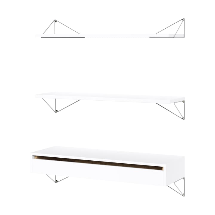 Système d'étagères Pythagoras Bundle C blanc-chrome - undefined - Maze