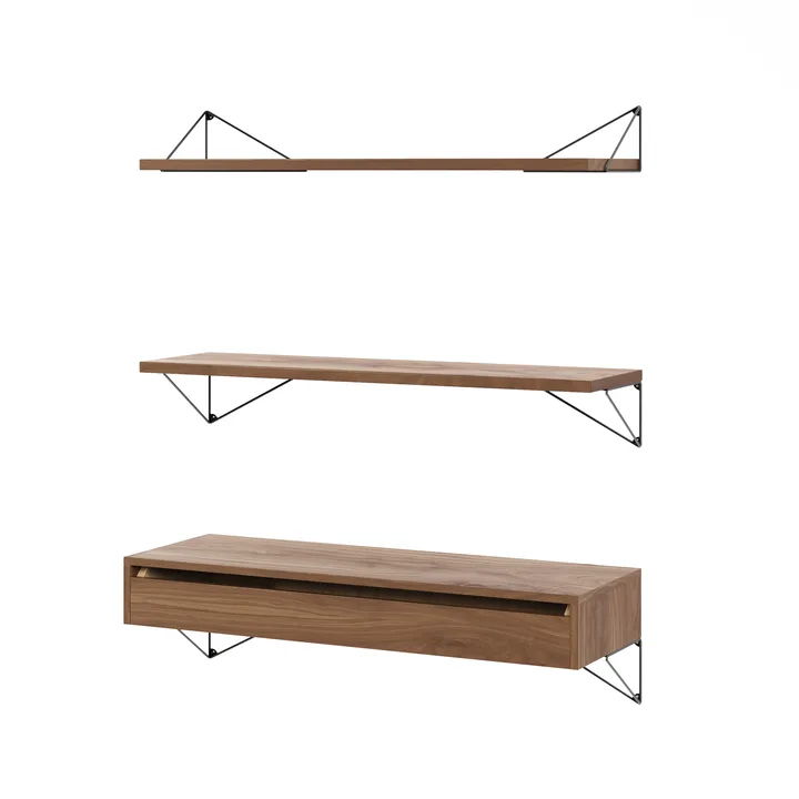 Système d'étagères Pythagoras Bundle C noyer-noir - Maze