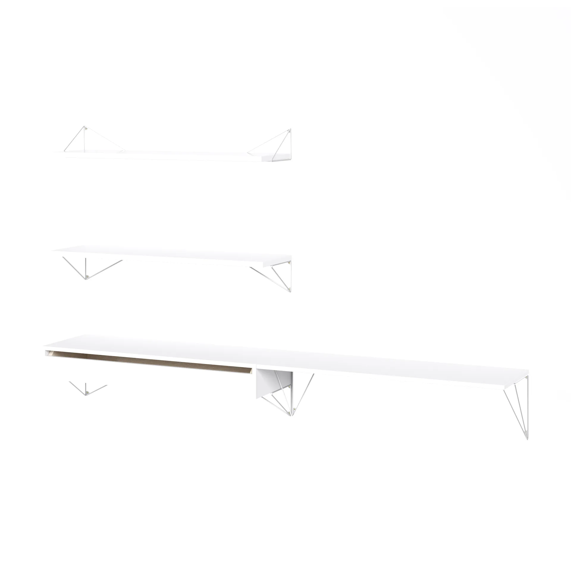 Système d'étagères Pythagoras Bundle D blanc-blanc,  Maze
