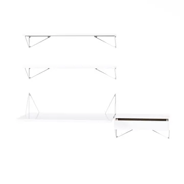 Système d'étagères Pythagoras Bundle E blanc-blanc - Maze