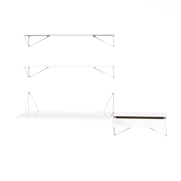 Système d'étagères Pythagoras Bundle E blanc-blanc - undefined - Maze