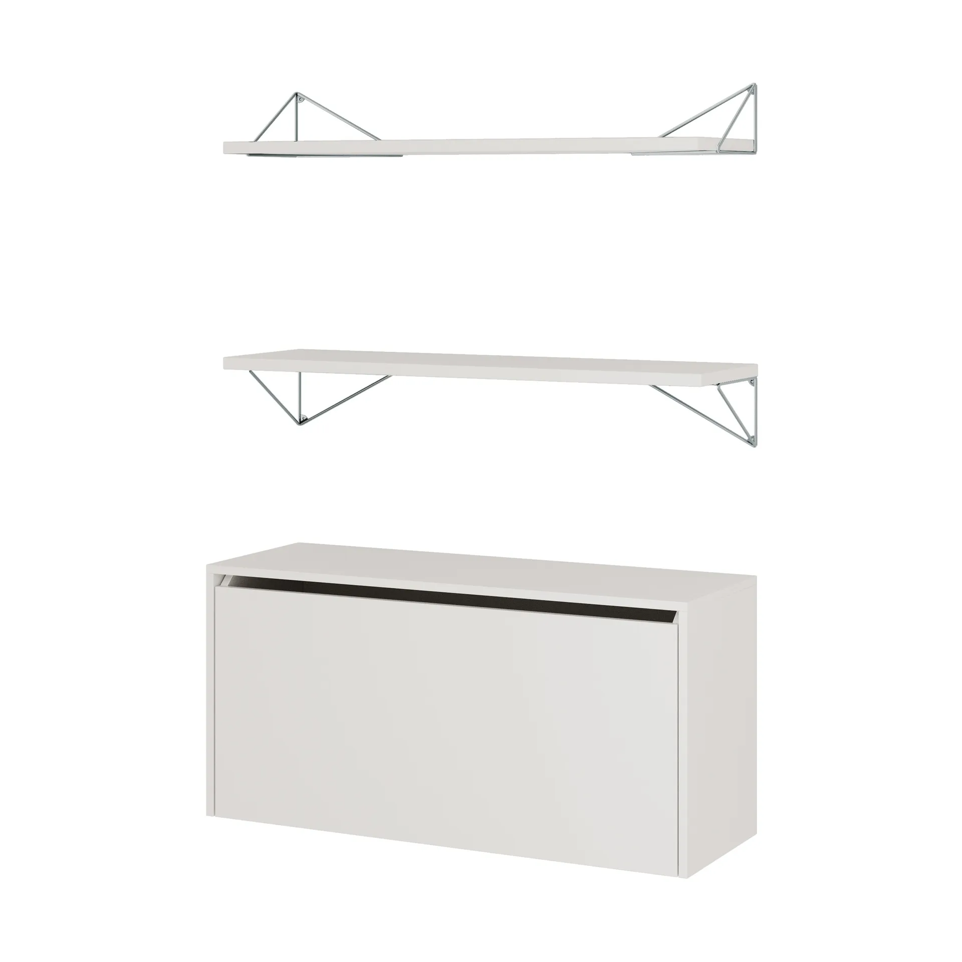 Système d'étagères Pythagoras Bundle F blanc-chrome,  Maze