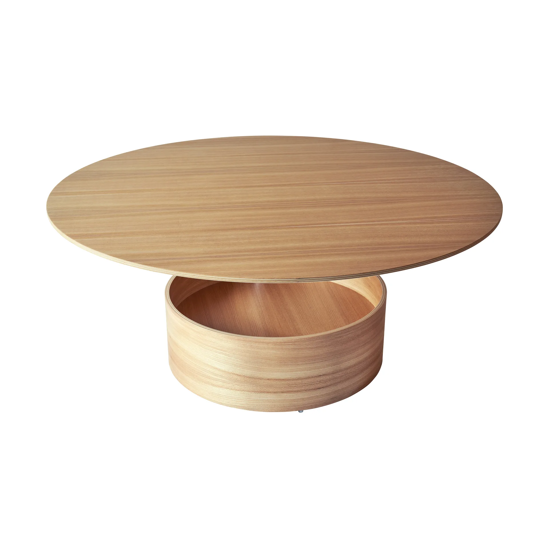 Table basse Parasol L Ø90 cm, Oak Maze