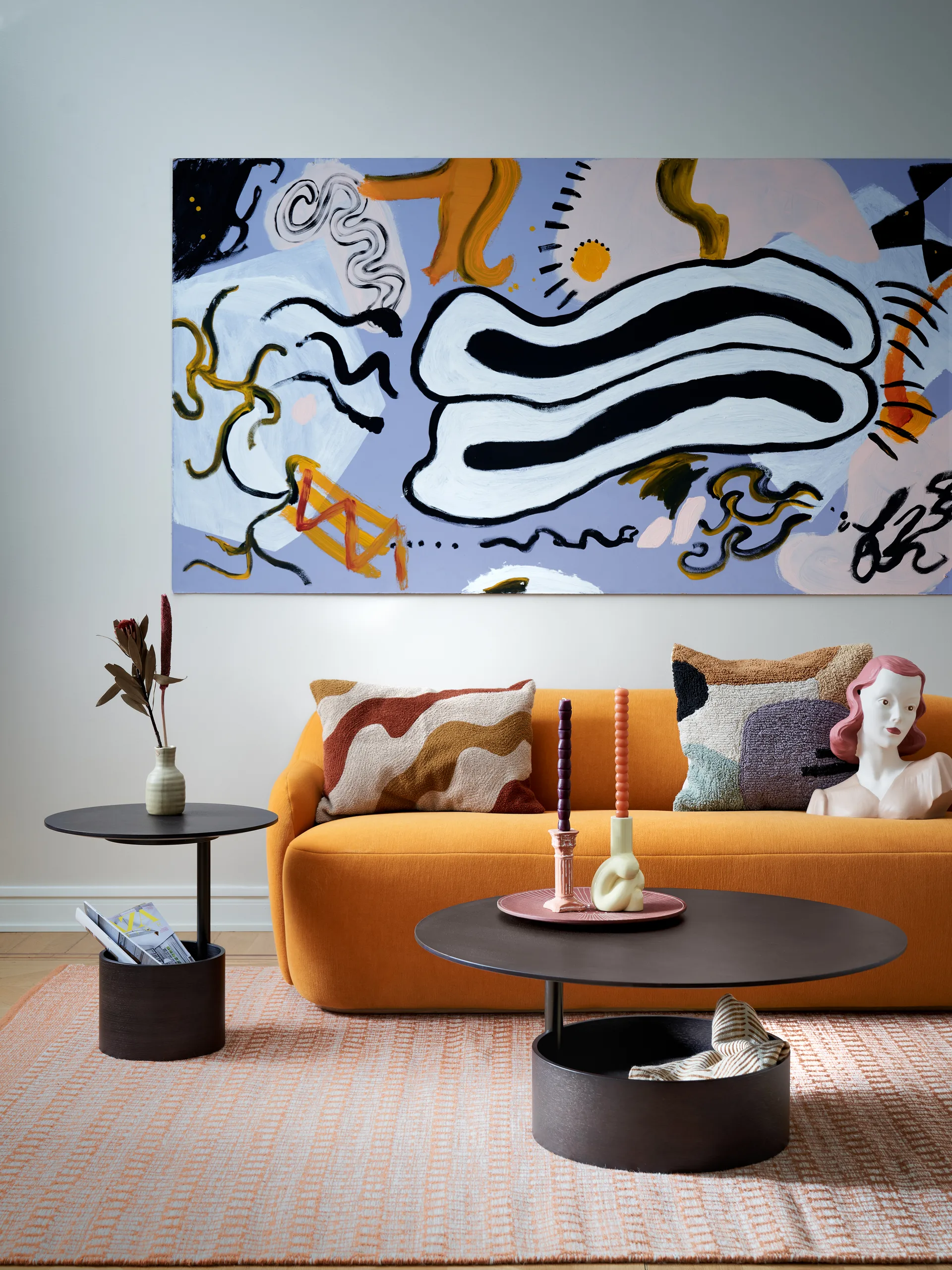 Table basse Parasol S Ø50 cm, Dark stained oak Maze