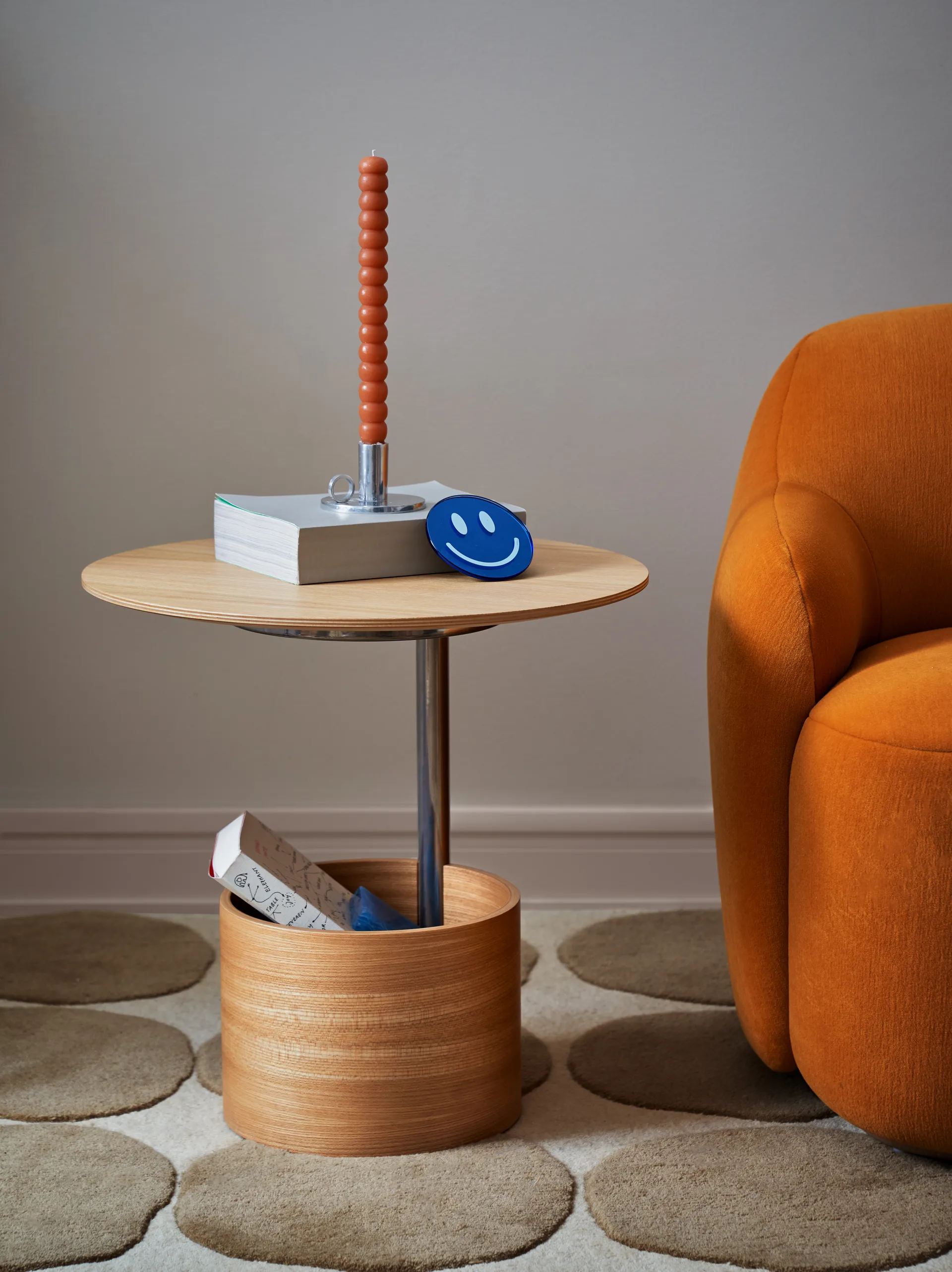 Table basse Parasol S Ø50 cm, Oak Maze