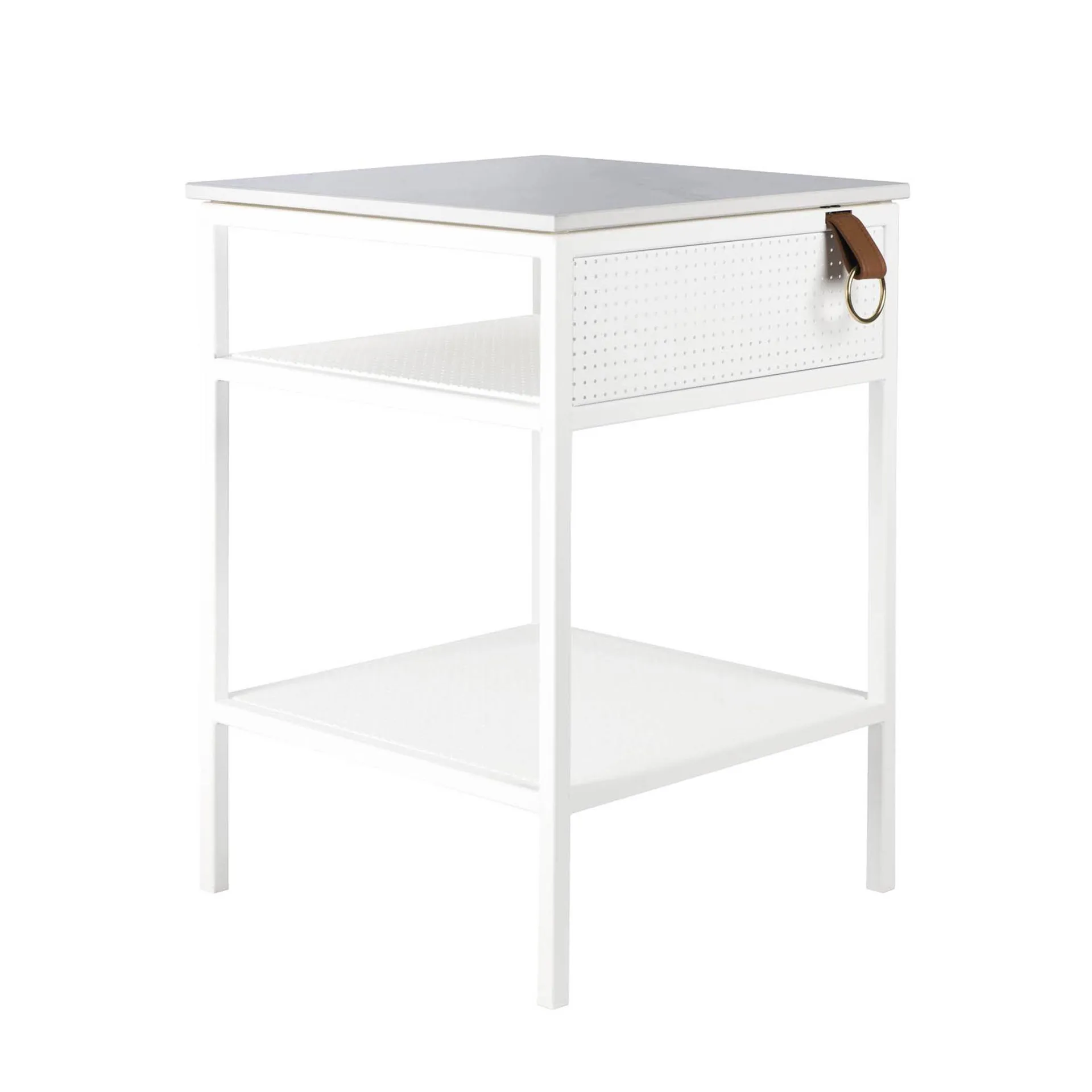 Table d'appoint Tracy, pour droitier, blanc Maze