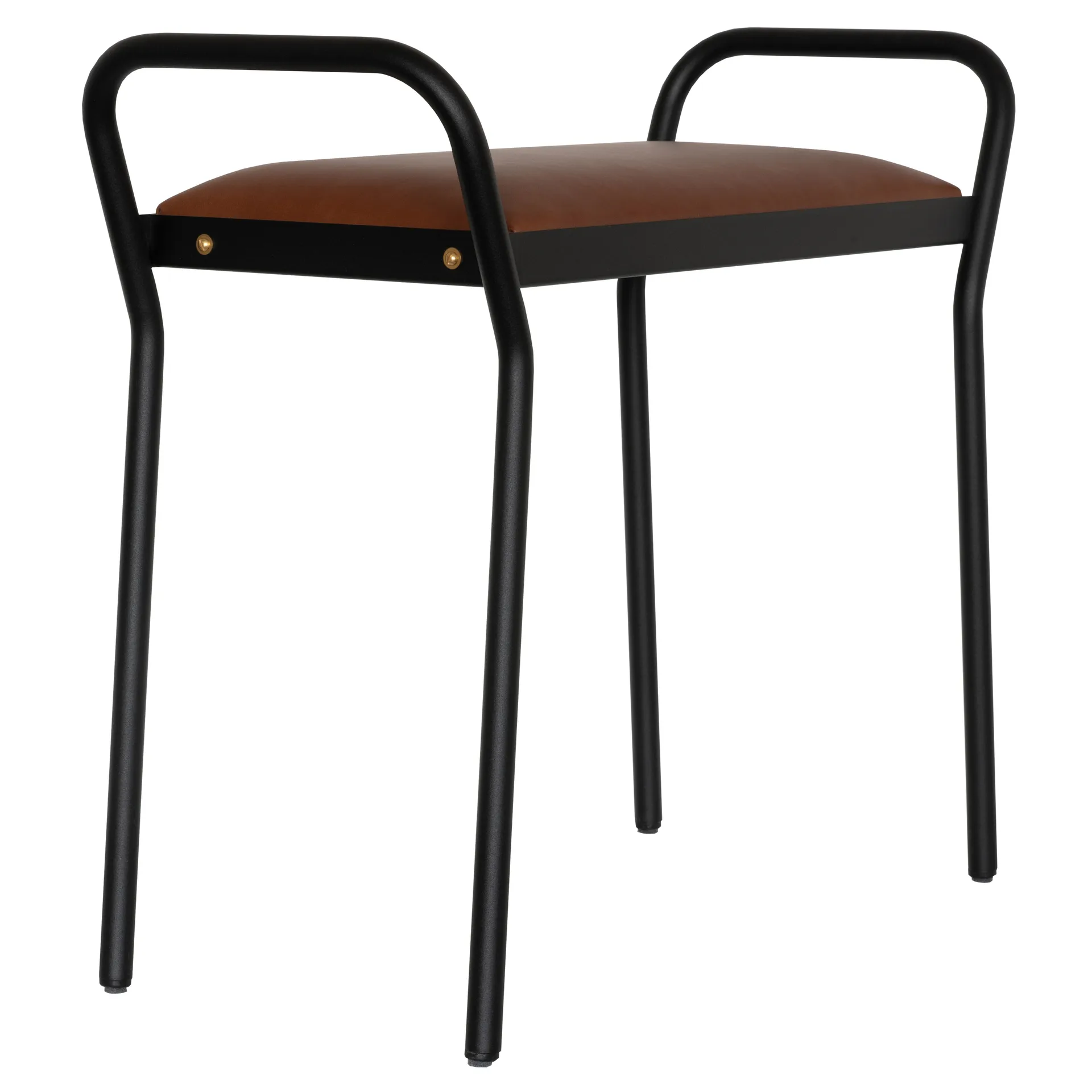 Tabouret Anyone, noir-cognac vintage Maze