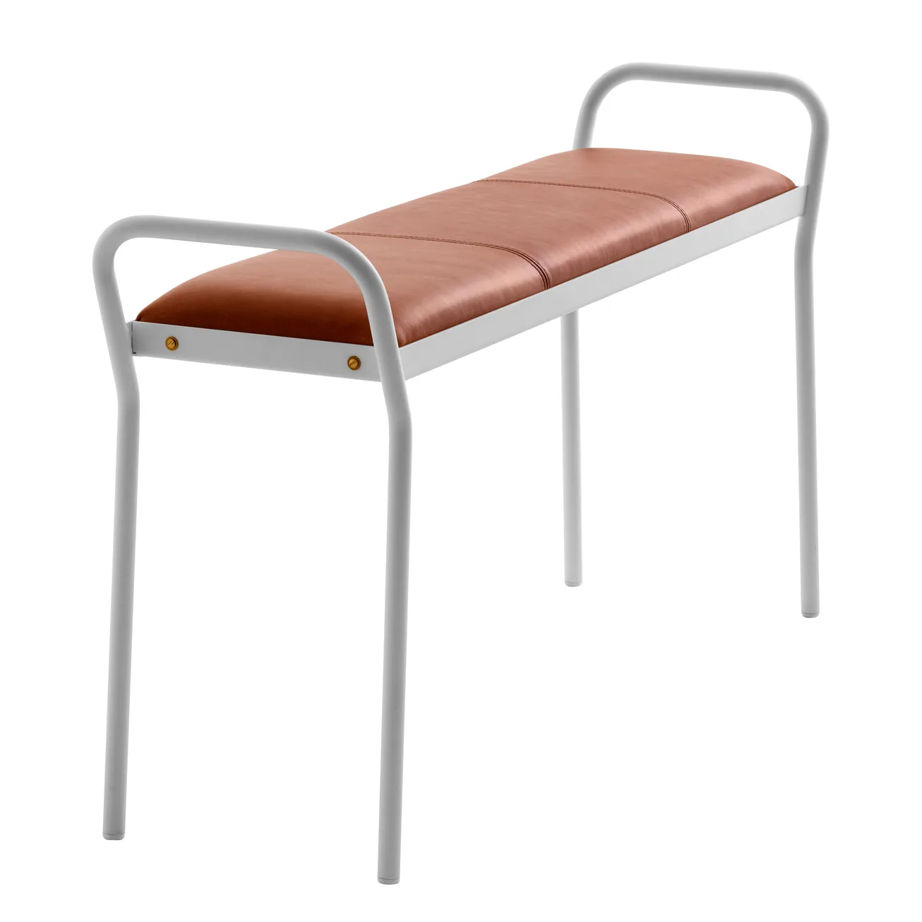 Tabouret Anytwo, Blanc-cognac vintage Maze