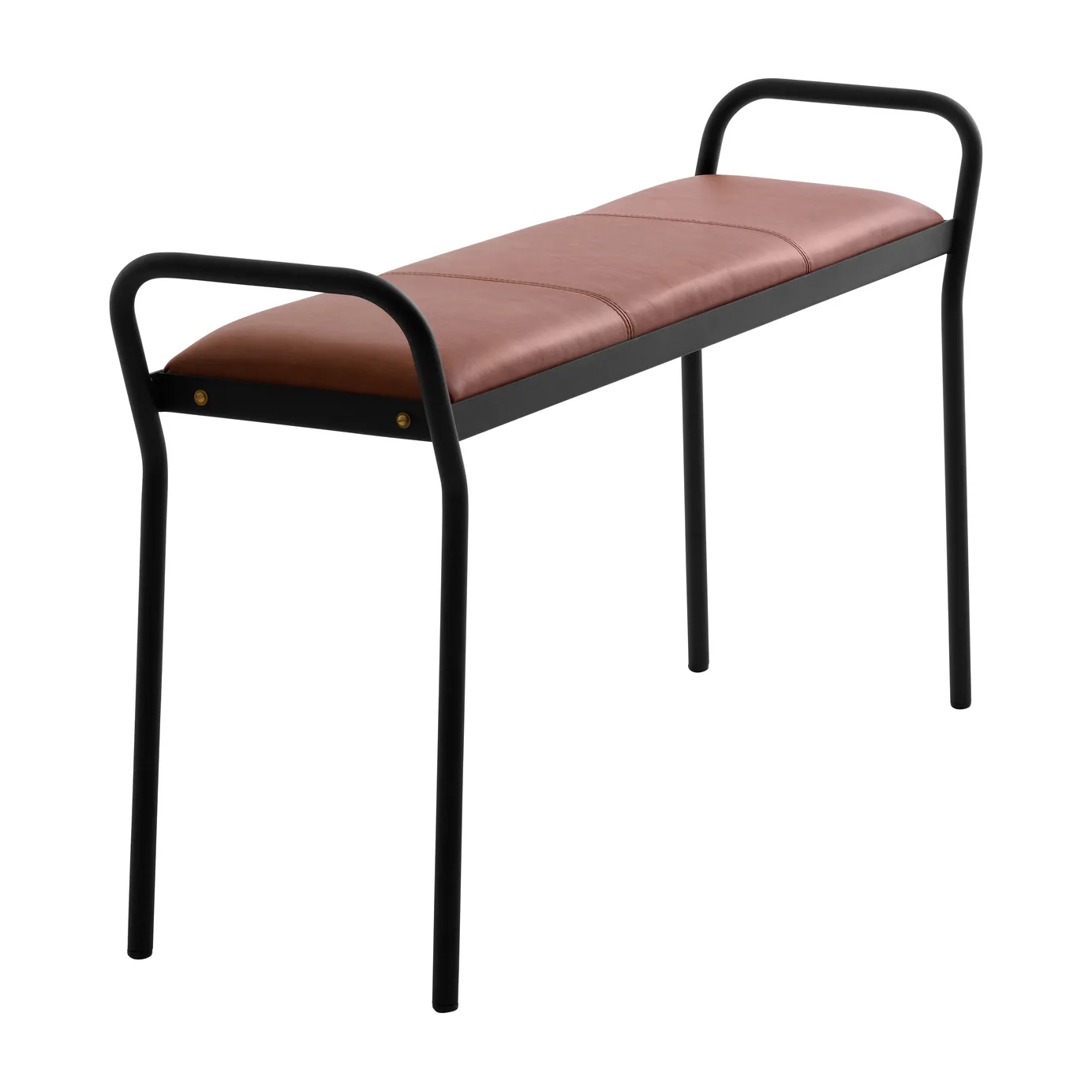 Tabouret Anytwo, Noir-cognac vintage Maze