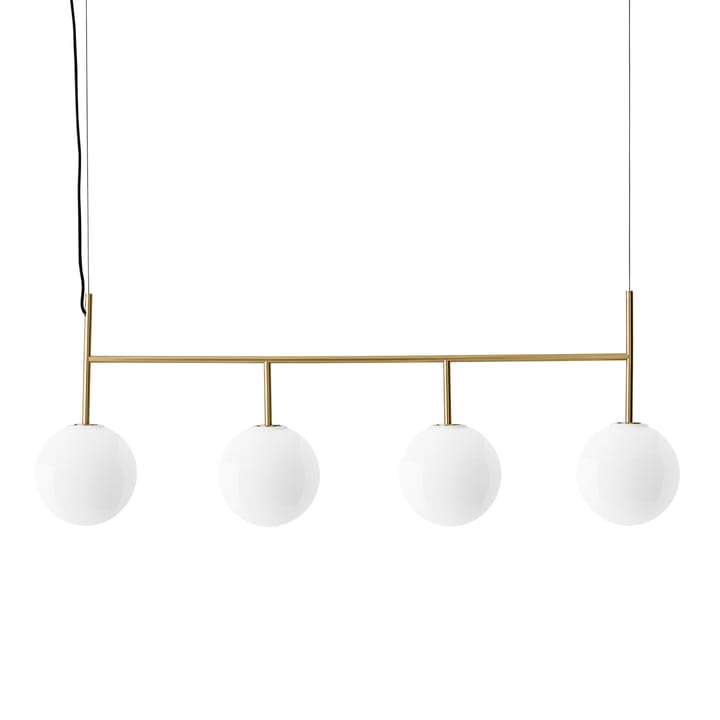Lampe à suspension TR rail Laiton DtW - Verre opale poli - MENU