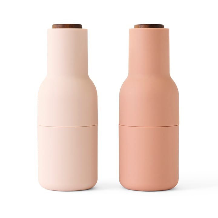 Moulin à poivre et à sel Bottle Grinder lot de 2 - Nudes (couvercle en noyer) - MENU