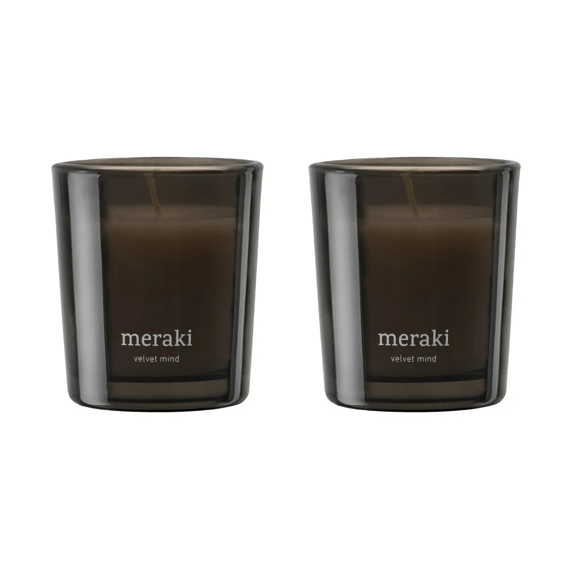 Bougie parfumée Meraki 12 heures lot de 2, Velvet mind Meraki