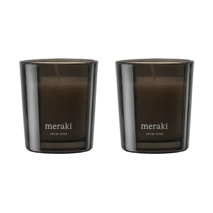 Bougie parfumée Meraki 12 heures lot de 2 - Velvet mind - Meraki