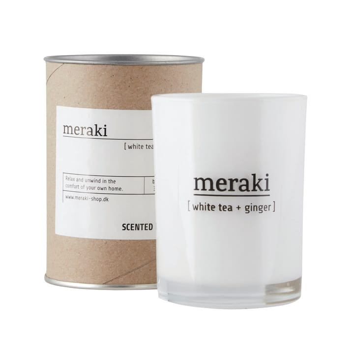 Bougie parfumée Meraki 12 heures - White tea-ginger - Meraki