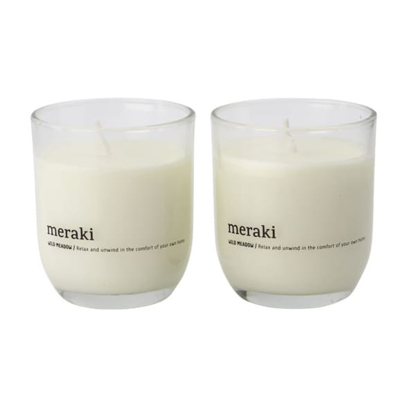 Bougie parfumée Meraki 22 heures Lot de 2, Wild meadow Meraki