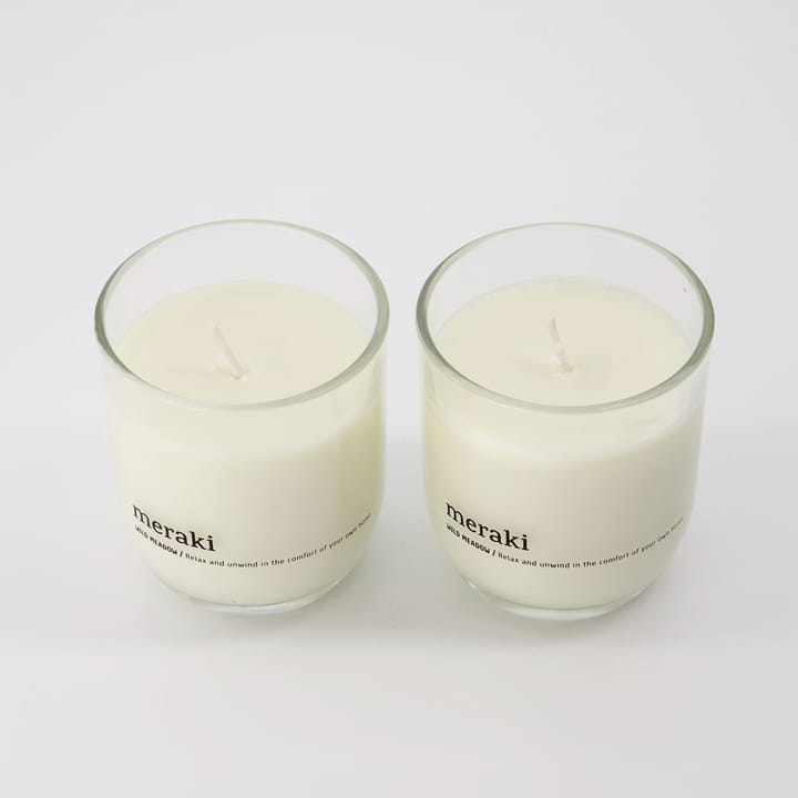 Bougie parfumée Meraki 22 heures Lot de 2, Wild meadow Meraki