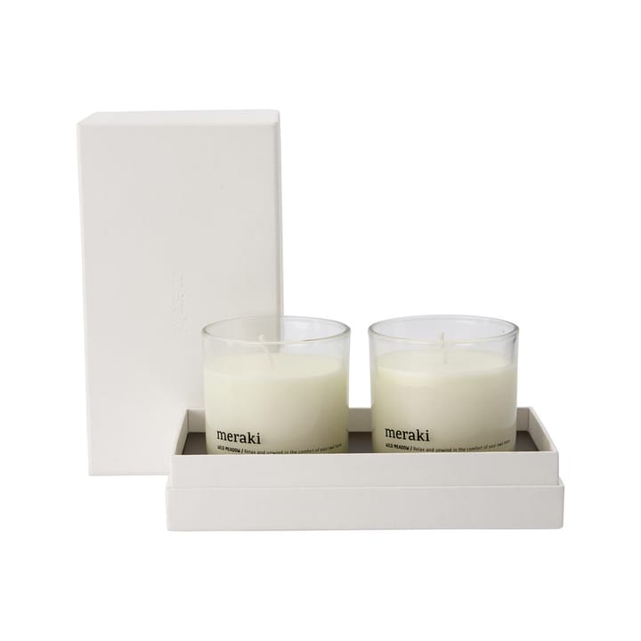 Bougie parfumée Meraki 22 heures Lot de 2, Wild meadow Meraki
