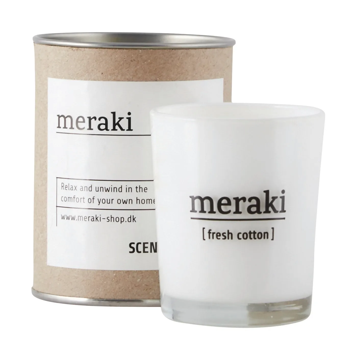 Bougie parfumée Meraki 35 heures, Fresh cotton Meraki