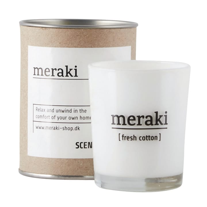 Bougie parfumée Meraki 35 heures - Fresh cotton - Meraki