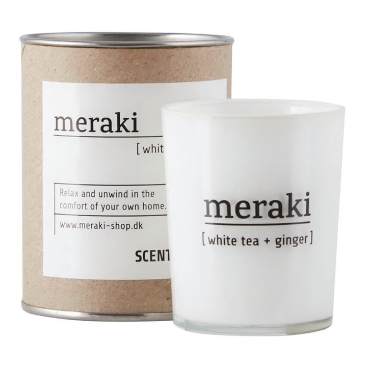 Bougie parfumée Meraki 35 heures - White tea-ginger - Meraki