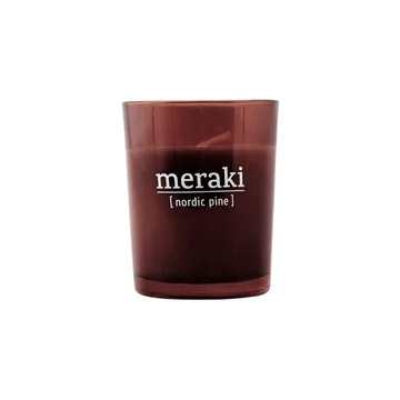 Bougie parfumée Meraki verre brun 12h - Nordic pine - Meraki