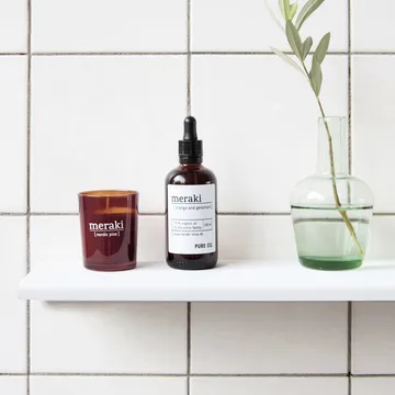 Bougie parfumée Meraki verre brun 12h - Nordic pine - Meraki