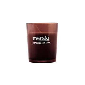 Bougie parfumée Meraki verre brun 12h - Scandinavian garden - Meraki