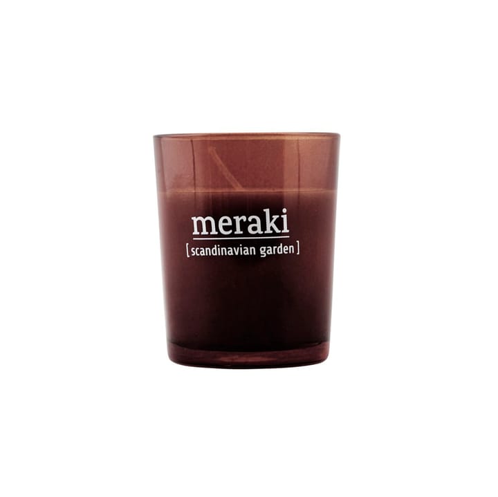 Bougie parfumée Meraki verre brun 12h - Scandinavian garden - Meraki