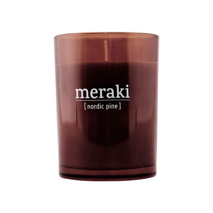 Bougie parfumée Meraki verre brun 35h - Nordic pine - Meraki