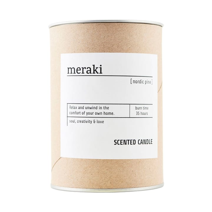 Bougie parfumée Meraki verre brun 35h, Nordic pine Meraki