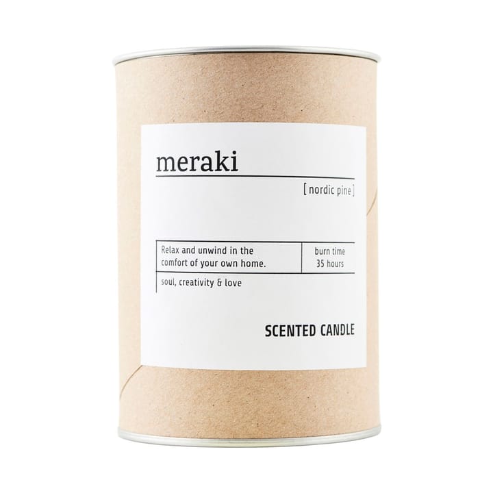 Bougie parfumée Meraki verre brun 35h - Nordic pine - Meraki