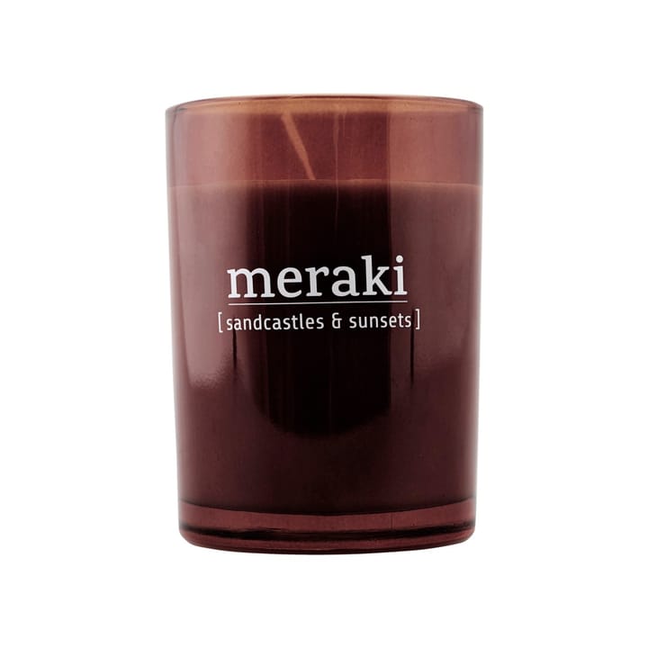 Bougie parfumée Meraki verre brun 35h - Sandcastles & sunsets - Meraki