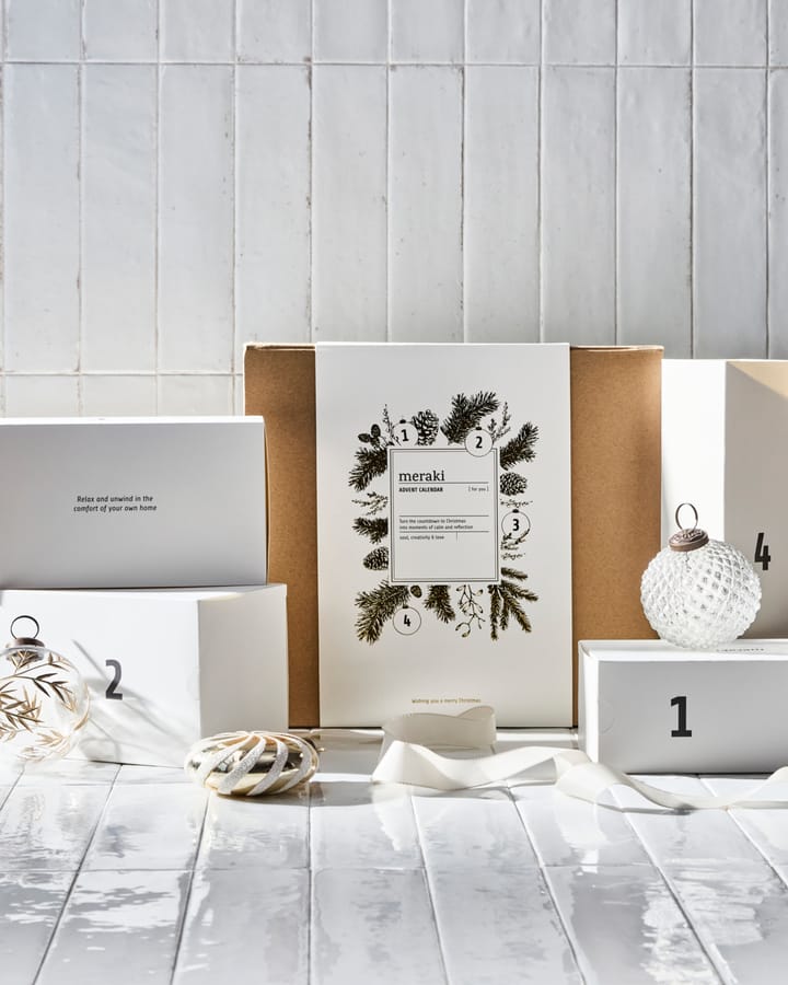 Calendrier de l'Avent ensemble-cadeau Meraki, Bois foncé, Aube nordique Meraki