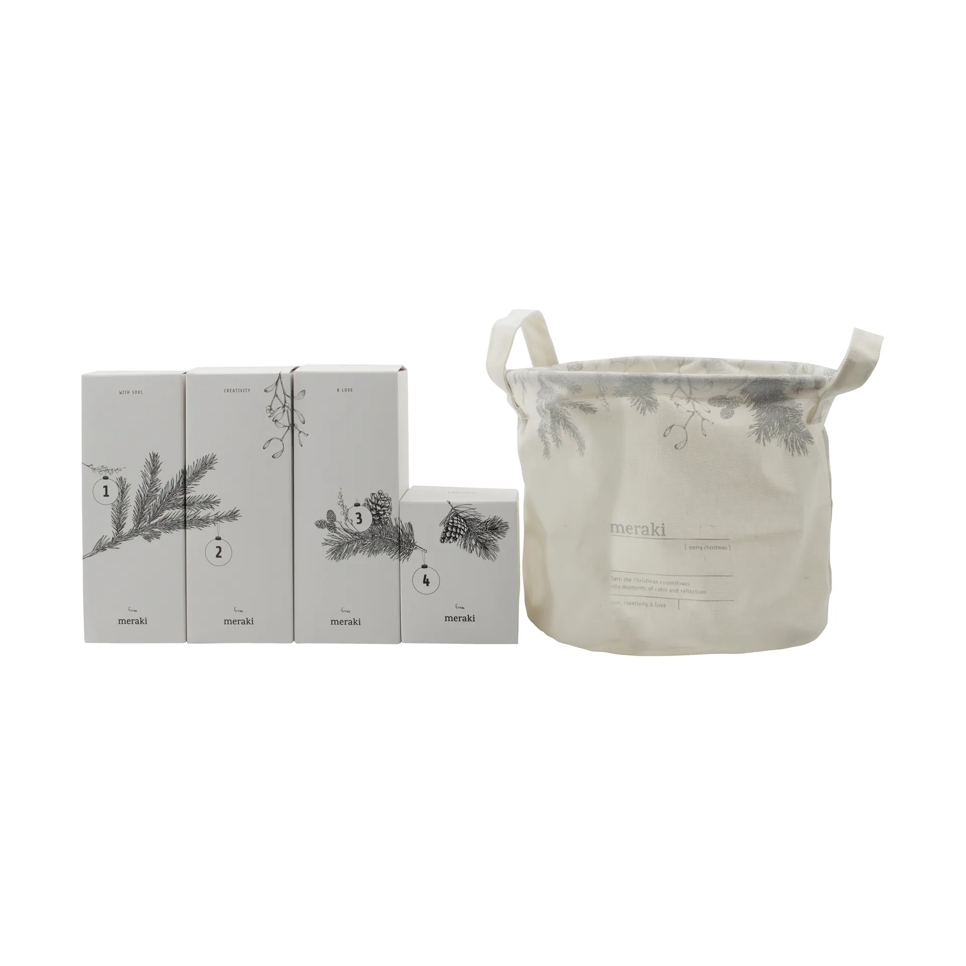 Calendrier de l'Avent ensemble-cadeau Meraki, Meadow bliss, Silent amber Meraki