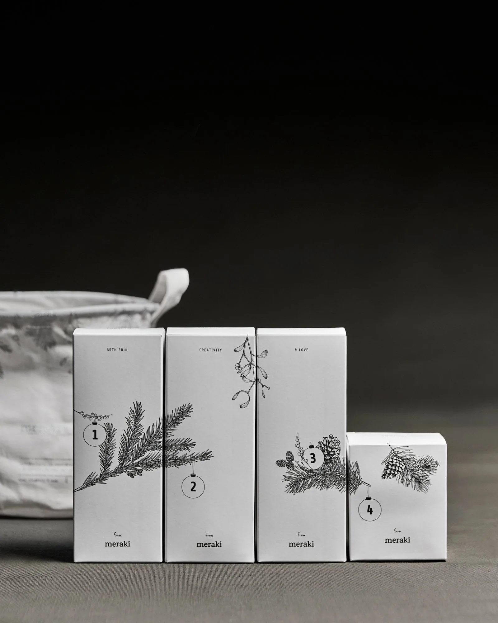 Calendrier de l'Avent ensemble-cadeau Meraki, Meadow bliss, Silent amber Meraki