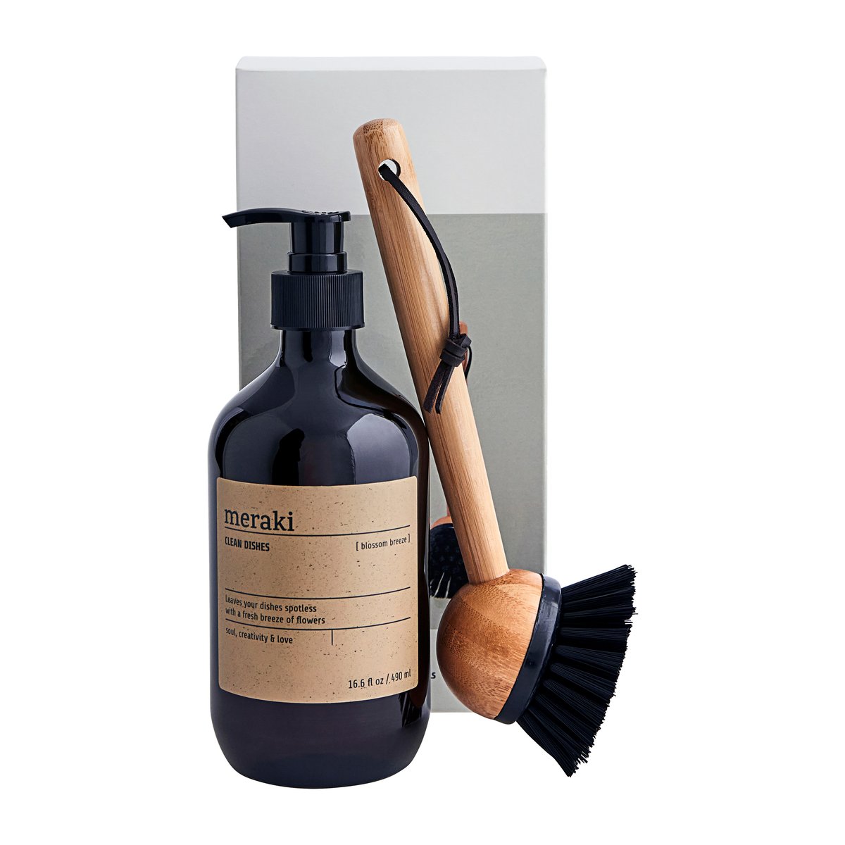 Meraki Coffret cadeau Meraki - liquide vaisselle et brosse à vaisselle Blossom breeze