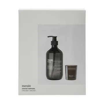 Coffret cadeau Meraki savon et bougie parfumée - Deep valley-Amber dust - Meraki