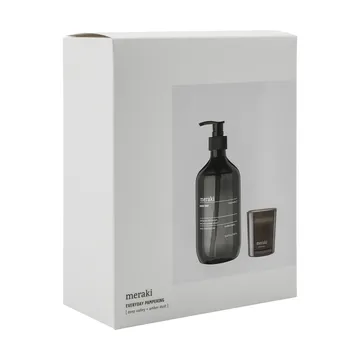 Coffret cadeau Meraki savon et bougie parfumée - Deep valley-Amber dust - Meraki