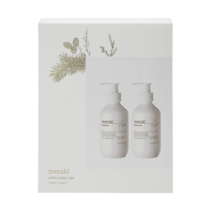 Coffret cadeau Meraki, savon et lotion à mains, Orange chaud Meraki
