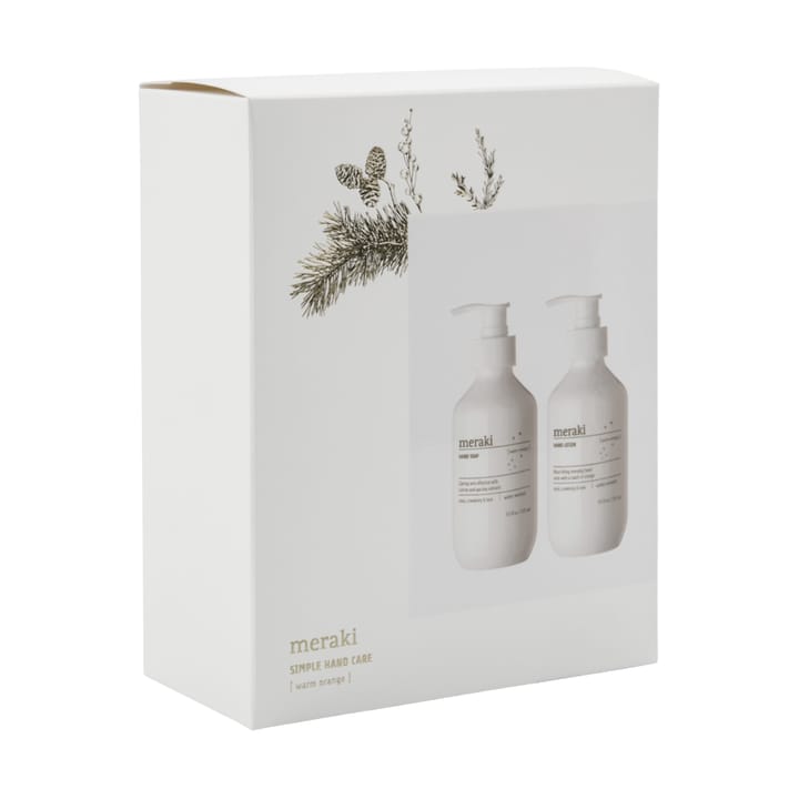 Coffret cadeau Meraki, savon et lotion à mains, Orange chaud Meraki