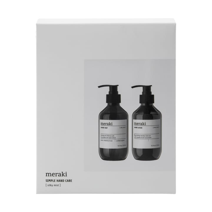 Coffret cadeau Meraki, savon et lotion à mains, Silky Mist Meraki