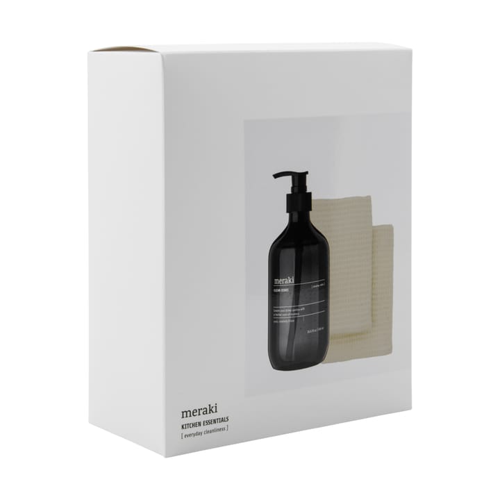 Coffret cadeau Meraki, savon vaisselle et torchon, 3 pièces, Shadow lake Meraki