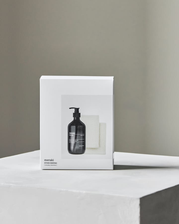 Coffret cadeau Meraki, savon vaisselle et torchon, 3 pièces, Shadow lake Meraki