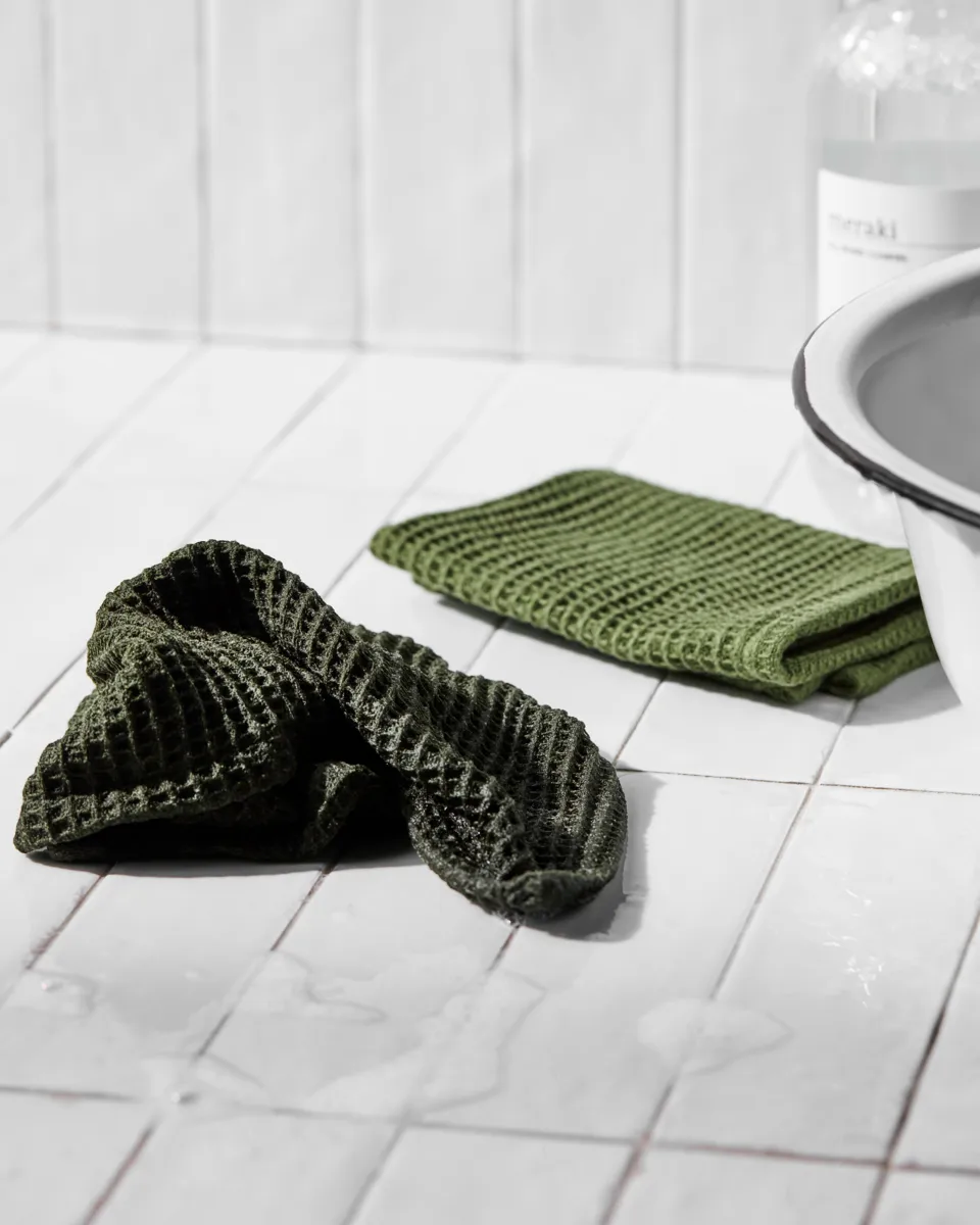 Éponge Meraki 30x30 cm 2 pièces, Vert Meraki