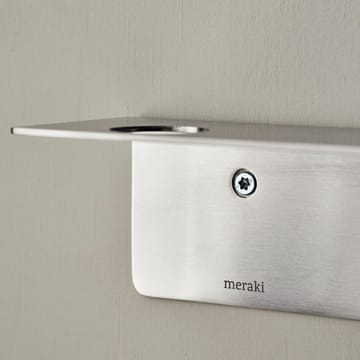Étagère Meraki avec porte-bouteilles et crochet - Acier brossé - Meraki