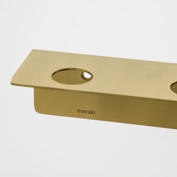 Étagère Meraki avec porte-bouteilles et crochet - Finition en laiton brossé - Meraki